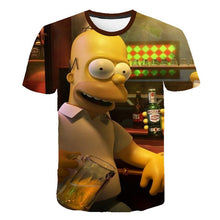 Load image into Gallery viewer, Simpson Snoopy and other animation printing T-shirts with round collar and short sleeves in summer