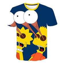 Load image into Gallery viewer, Simpson Snoopy and other animation printing T-shirts with round collar and short sleeves in summer