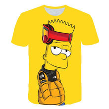 Load image into Gallery viewer, Simpson Snoopy and other animation printing T-shirts with round collar and short sleeves in summer