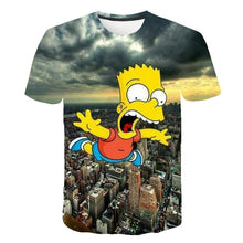 Load image into Gallery viewer, Simpson Snoopy and other animation printing T-shirts with round collar and short sleeves in summer
