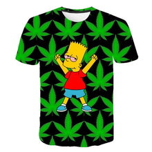 Load image into Gallery viewer, Simpson Snoopy and other animation printing T-shirts with round collar and short sleeves in summer
