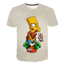 Load image into Gallery viewer, Simpson Snoopy and other animation printing T-shirts with round collar and short sleeves in summer
