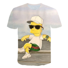 Load image into Gallery viewer, Simpson Snoopy and other animation printing T-shirts with round collar and short sleeves in summer