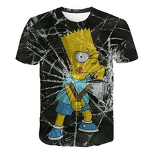 Load image into Gallery viewer, Simpson Snoopy and other animation printing T-shirts with round collar and short sleeves in summer