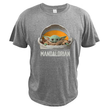 Load image into Gallery viewer, Baby Yoda The Mandalorian T Shirt Star Wars T-Shirt The Child Floating Pod Movie Homme EU Size 100% Cotton Tee Tops