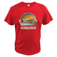 Load image into Gallery viewer, Baby Yoda The Mandalorian T Shirt Star Wars T-Shirt The Child Floating Pod Movie Homme EU Size 100% Cotton Tee Tops