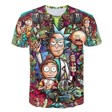 Load image into Gallery viewer, Simpson Snoopy and other animation printing T-shirts with round collar and short sleeves in summer