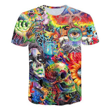 Load image into Gallery viewer, Simpson Snoopy and other animation printing T-shirts with round collar and short sleeves in summer
